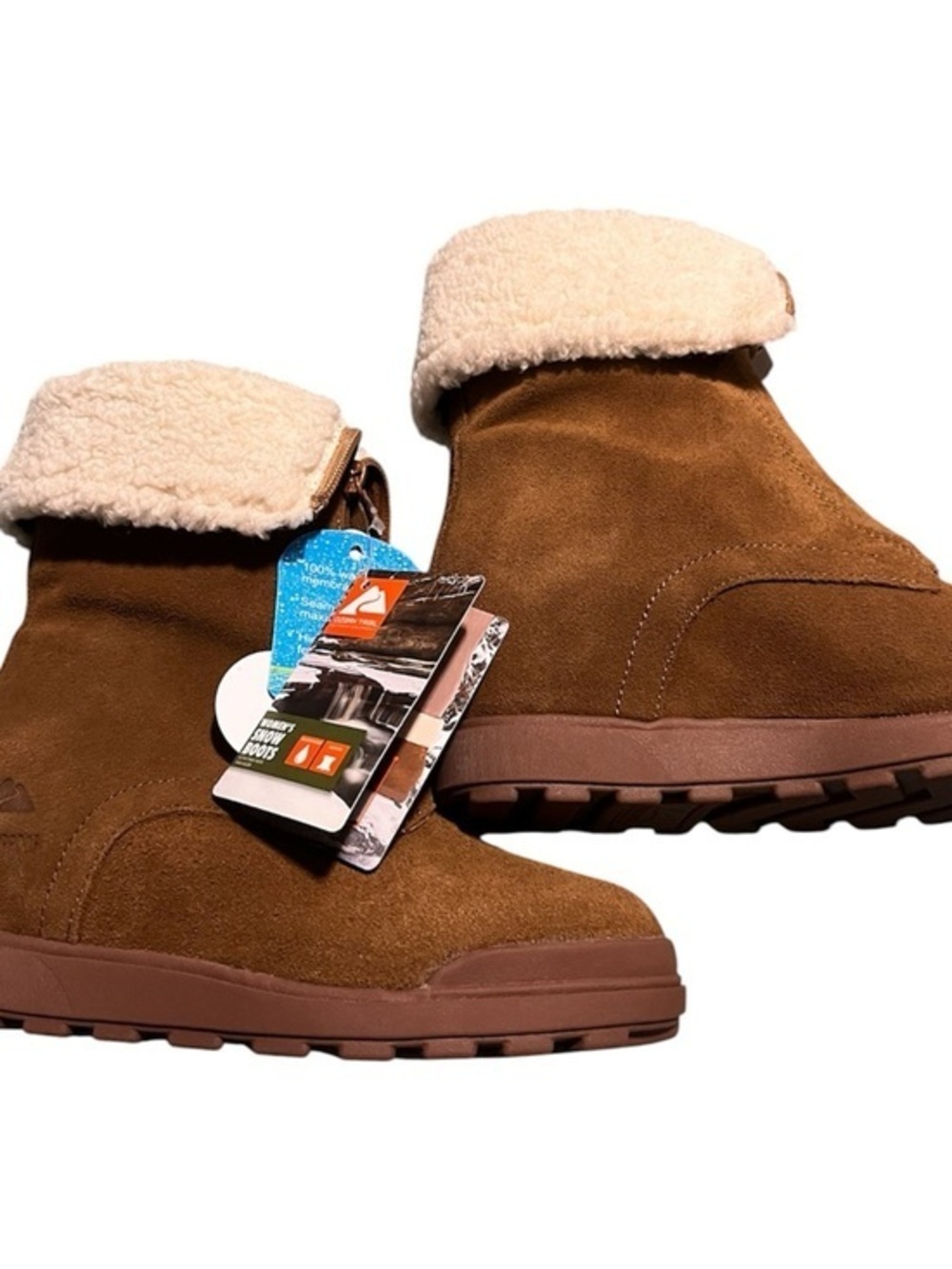 Ozark Trail Women's Snow Boots - Brown and Cream